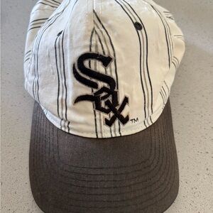 Vintage White Sox Striped Cap